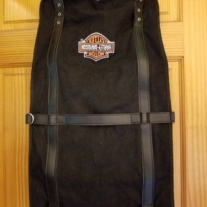 Harley Davidson Black round barrel saddle/storage Bag